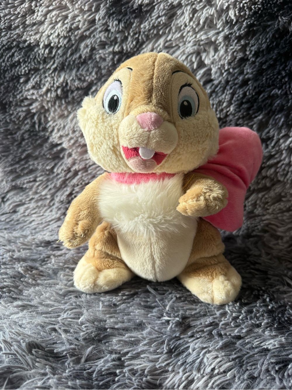 Plush Small Pet Bunny Toy - Cream and Pink